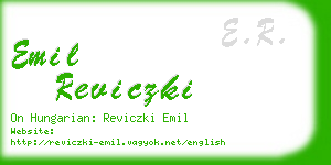 emil reviczki business card